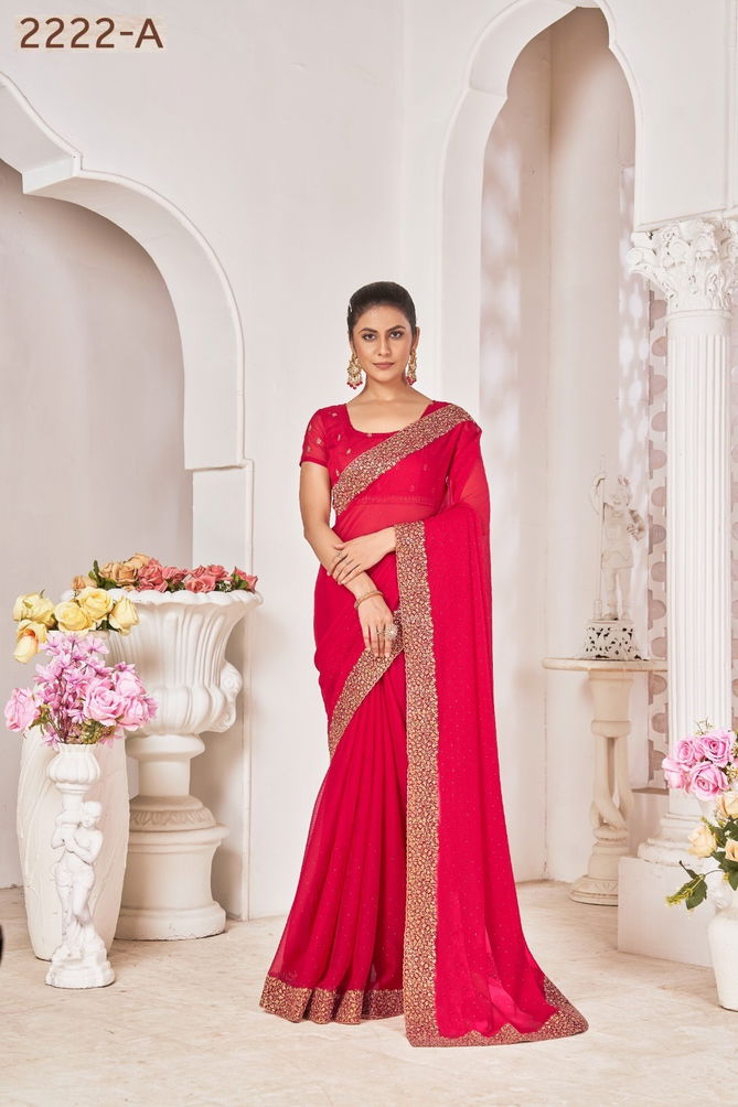 Jayshree 2222 A To D Samundar Chiffon Designer Saree Exporters In India