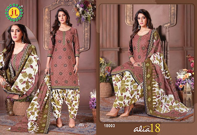 Jt Alia 18 Fancy Casual Daily Wear Printed Cotton Dress Material Collection