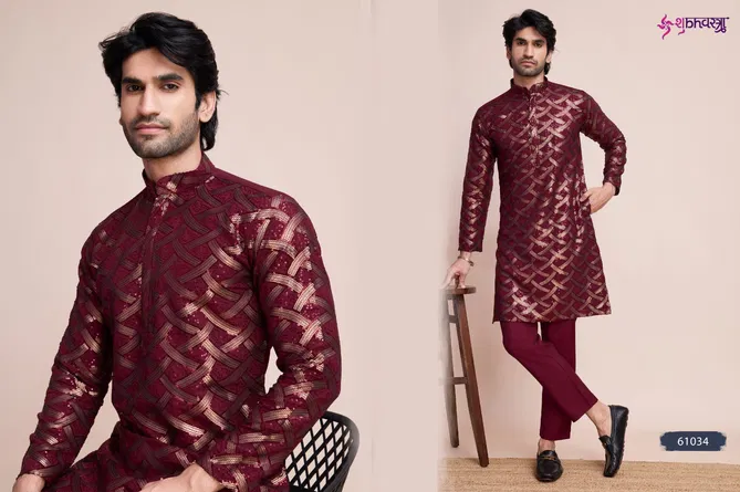 Mens Tradition By Shubhvastra Silk Embroidered Kurta Orders In India