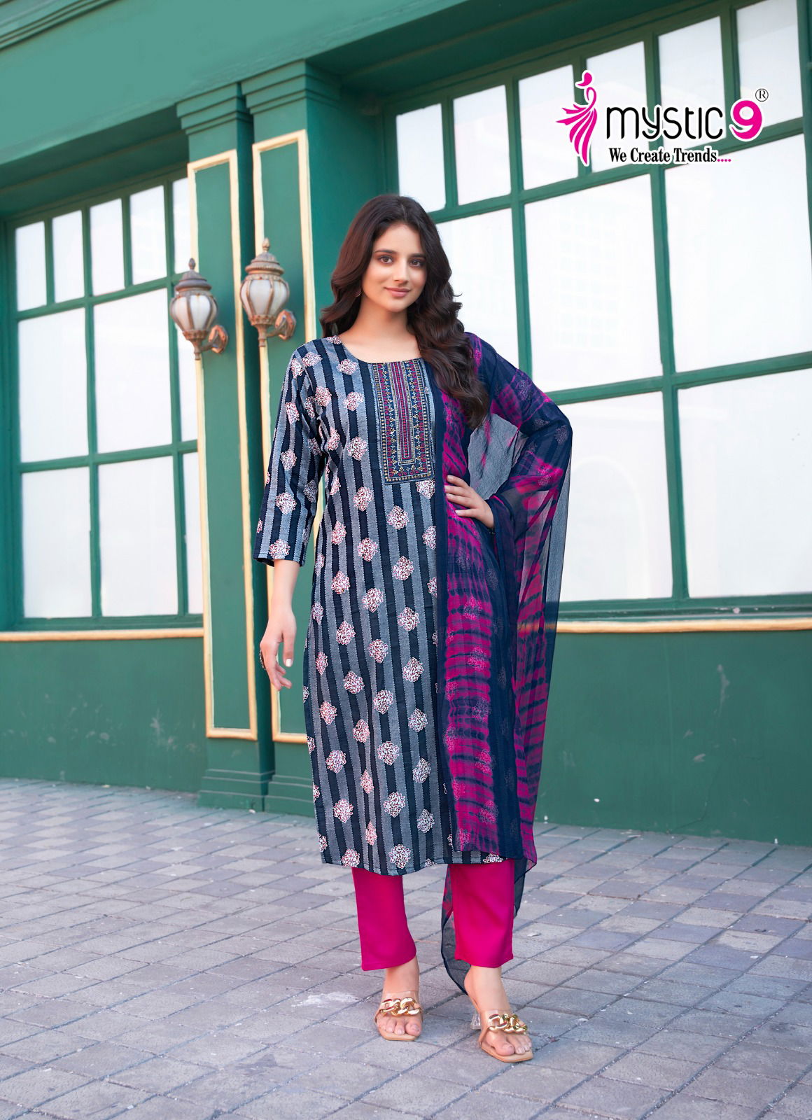 Rubina Vol 6 By Mystic 9 Rayon Kurti With Bottom Dupatta Orders In India