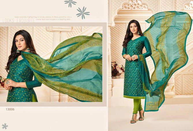 Shagun Autograph 13 New Collection Of New Design New Pattern Embroidered Neck Dress Material 