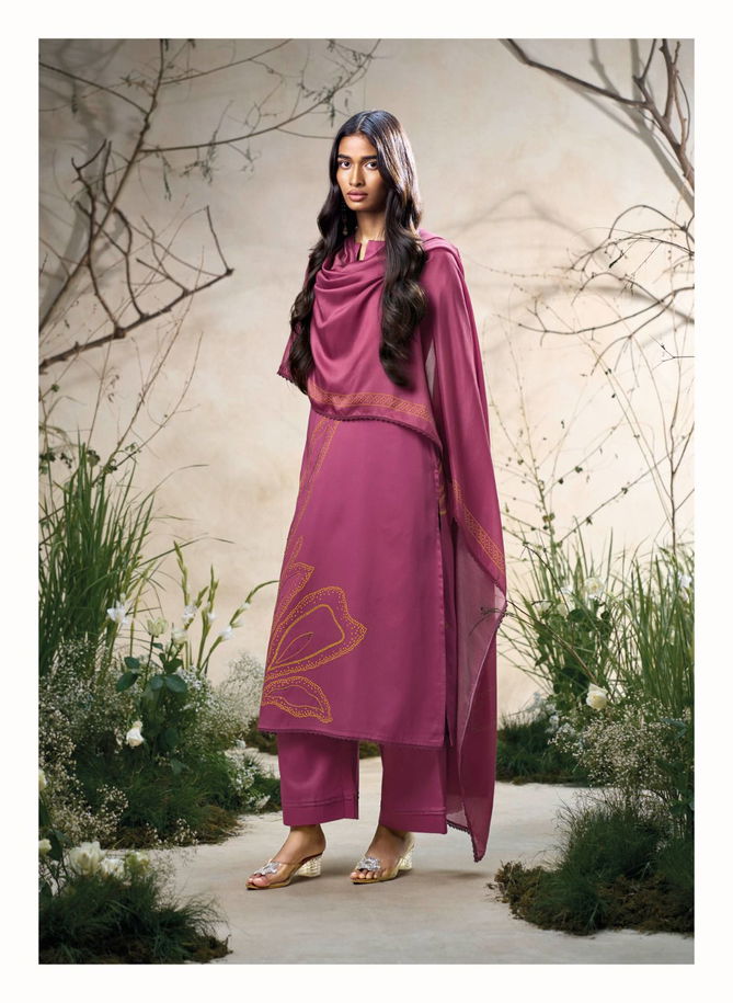 Sencia By Ganga Cotton Silk Satin Dress Material Exporters In India