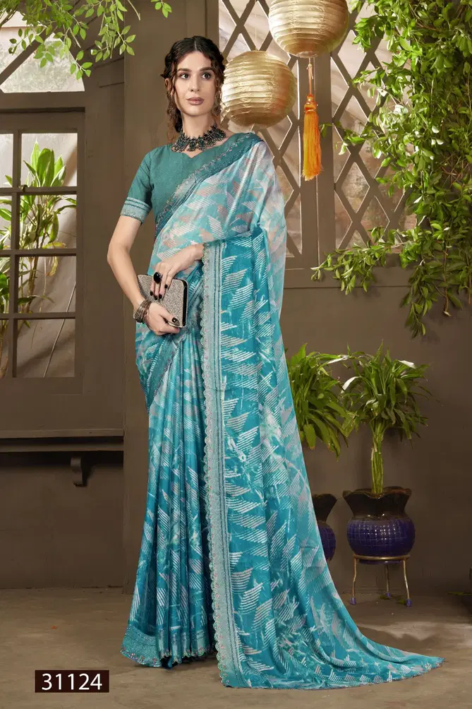 Alyson Vol 4 By Vallabhi Chiffon Printed Saree Exporters In India