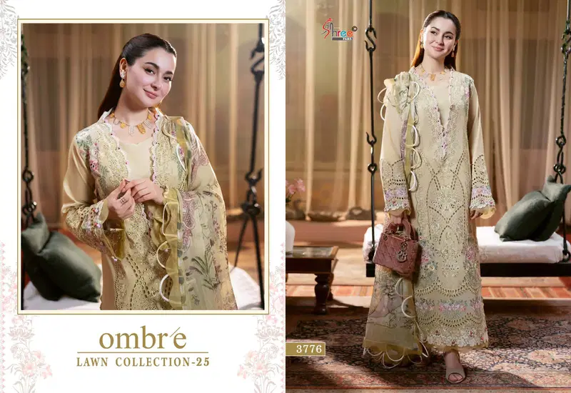 Ombre Lawn Collection 25 by Shree Cotton Dupatta Salwar Suits Wholesale Price