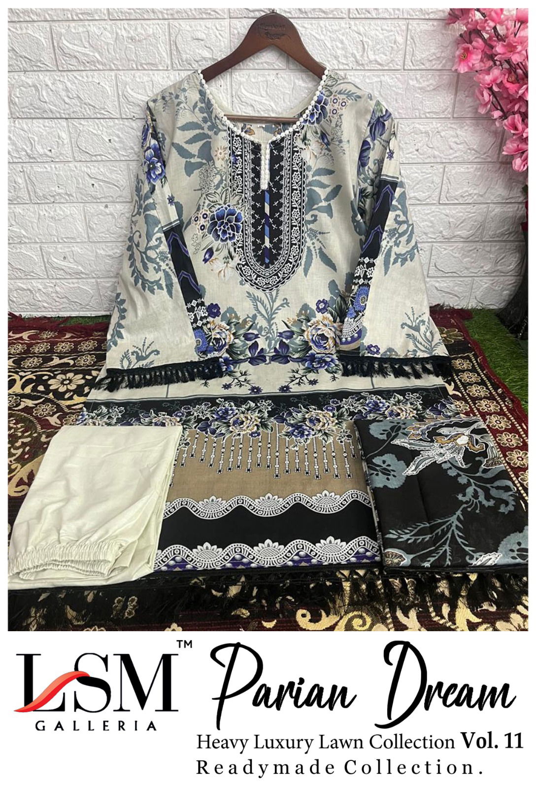 Lsm Parian Dream Vol 11 Lawn Cotton Pakistani Readymade Suits Wholesale Market In Surat