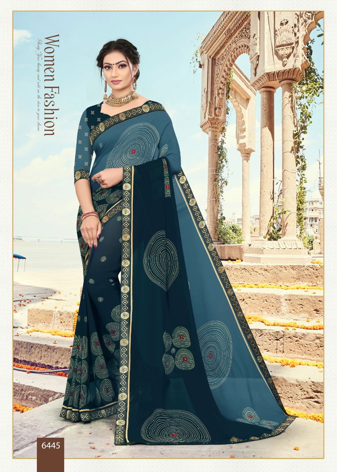 Blue Eyes 21 Latest Fancy Regular Wear Weightless Georgette Printed Sarees Collection
