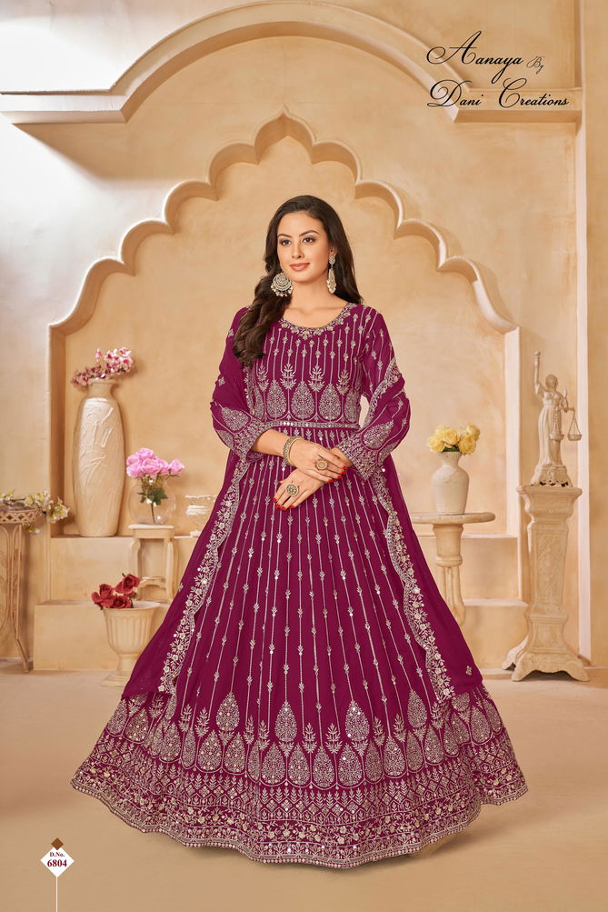 Aanaya Vol 168 Faux Georgette Long Designer Salwar Suits Catalog
