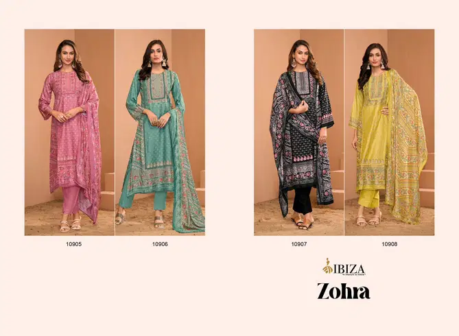 Zohra By Ibiza Bemberg Muslin Digital Printed Salwar Suits Exporters In India