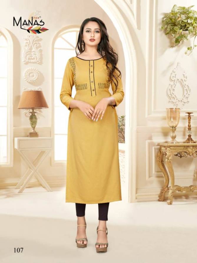 Manas Priyal Vol 7 Latest Designer Casual Wear Kurtis Collection With Embroidery Work 