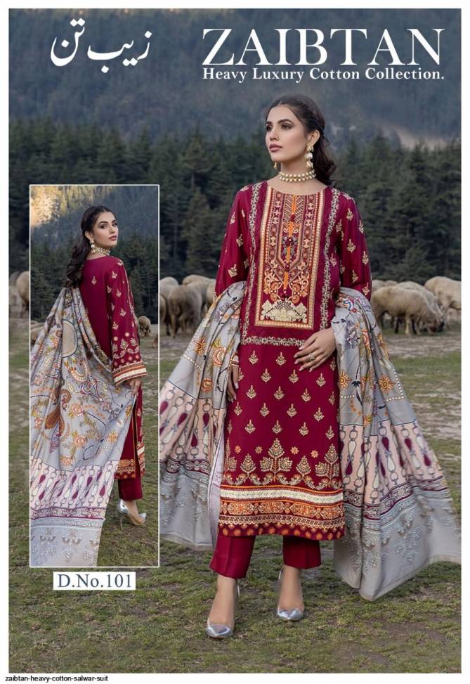 Zaibtan Heavy Luxury Regular Wear Cotton Pakistani Dress Material Collection