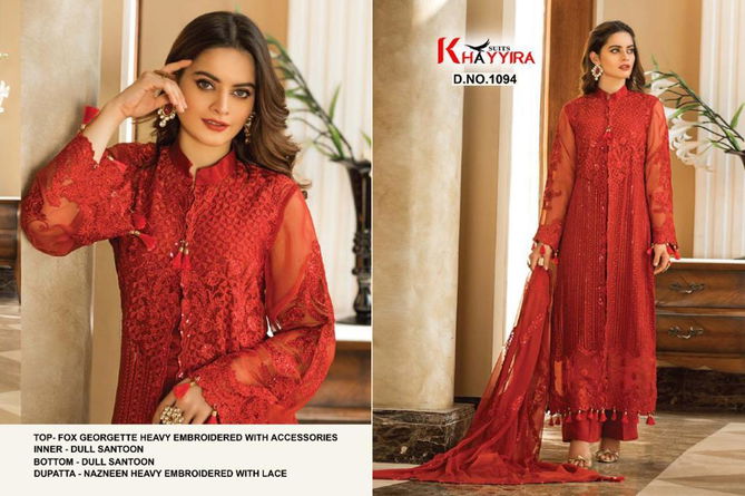 Khayyira Alzohaib 1 Latest Fancy Designer Heavy Festive Wear Faux Georgette Pakistani Salwar Suits Collection
