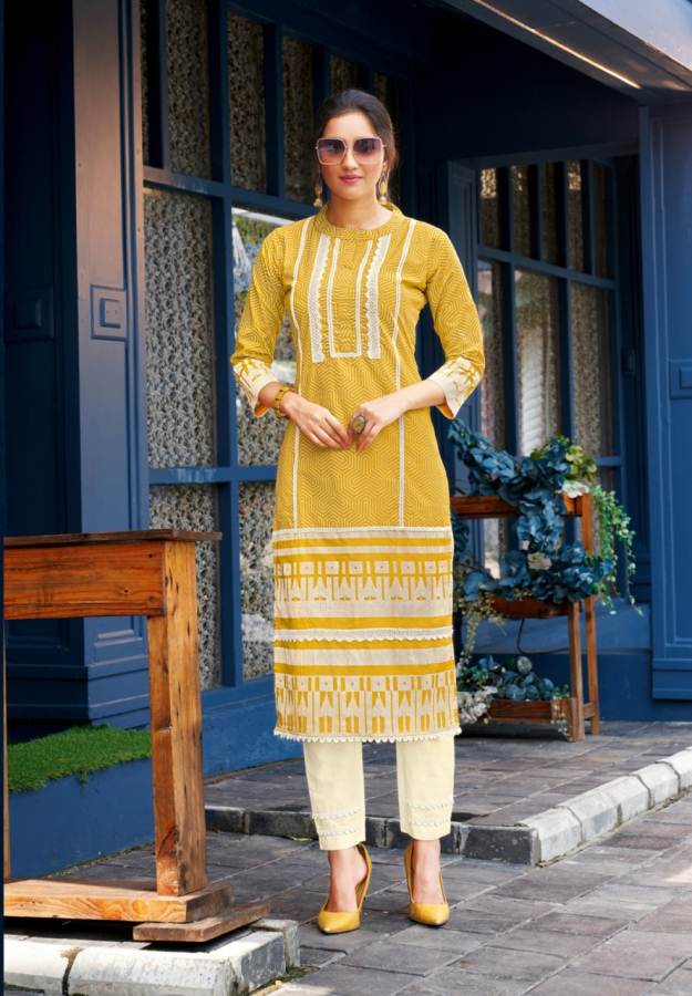 Lymi Look Well Pure Cotton Latest fancy Designer Kurti With Pant Stylish Collection
