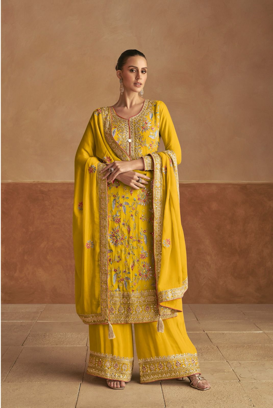 Lahza New Colour By Gulkayra Chinon Designer Readymade Suits Exporters In India