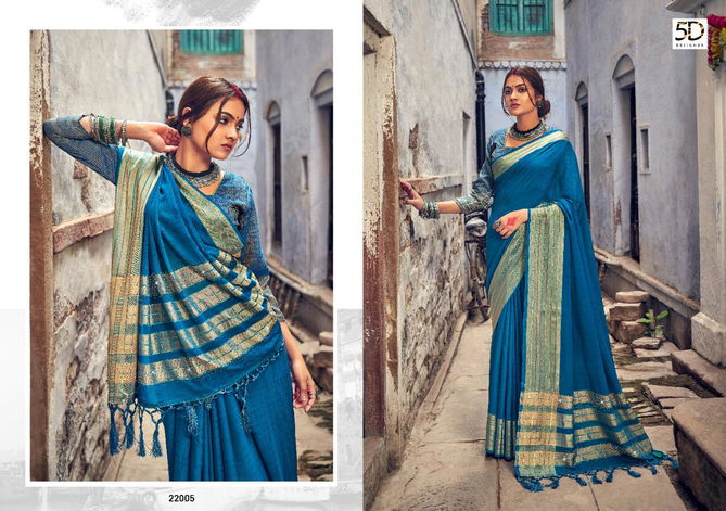 5D NIRMALA Latest Fancy Designer Festive Wear Jacquard With Sarvosky Pallu Saree Collection