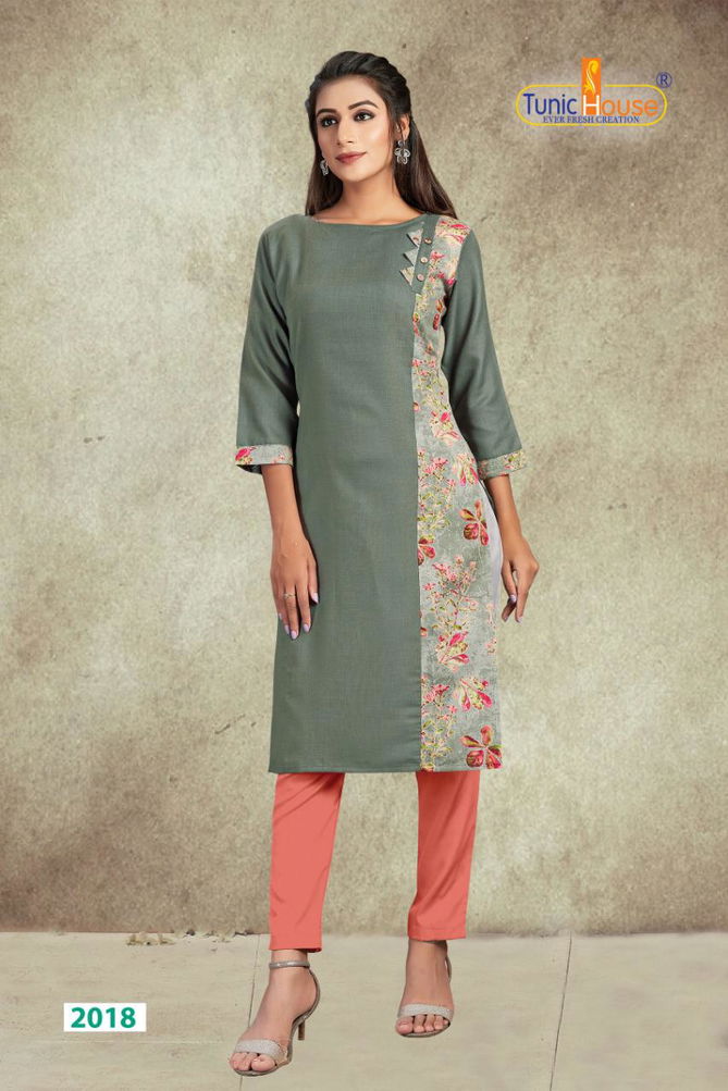 NEHA TANISHA Latest fancy Daily Wear Slub Cotton with contrast print Kurtis Collection