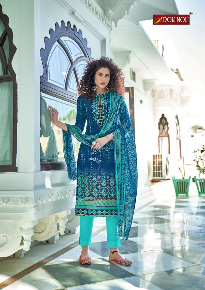 Roli Moli Maria Latest Designer fancy Casual Wear Cambric Printed Designer Dress Material Collection
