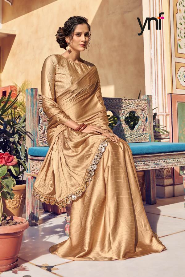 Ynf Pastel Latest Party Wear Satin Stylish Saree Collection