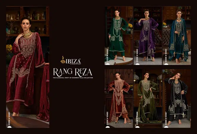 Rang Reza By Ibiza Velvet Embroidered Salwar Kameez Orders In India