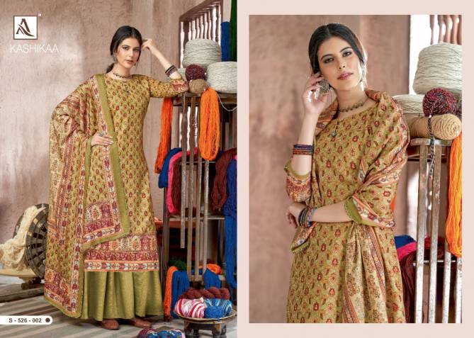 Alok Kashikaa Edition 2 Exclusive Designer Pure Pashmina Digital Printed With Swarovski Diamond Work Winter Dress Material Collection 