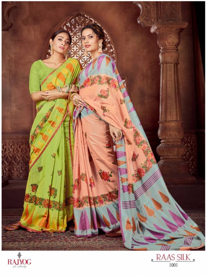 Rajyog Raas Silk Latest Traditional Festive Wear Designer Soft Cotton Saree Collection 