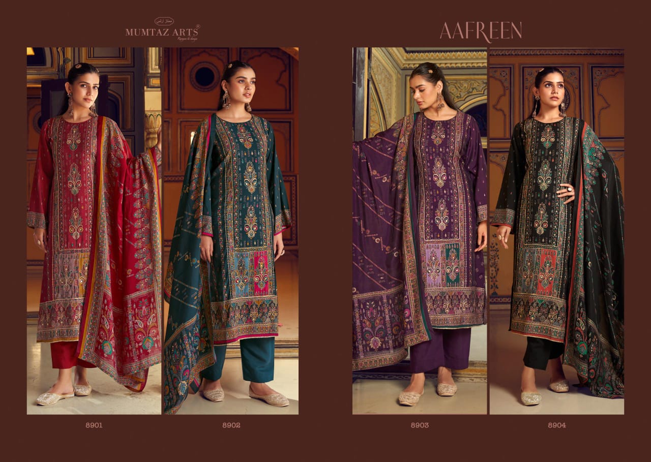 Nayaab Aafreen By Mumtaz Viscose Maslin Digital Printed Dress Material Exporters In India