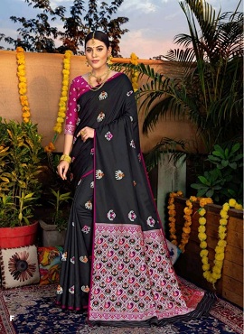 Shangrila Sonpari Latest Fancy Designer Wedding Wear Heavy Soft Silk Weaving Sarees Collection