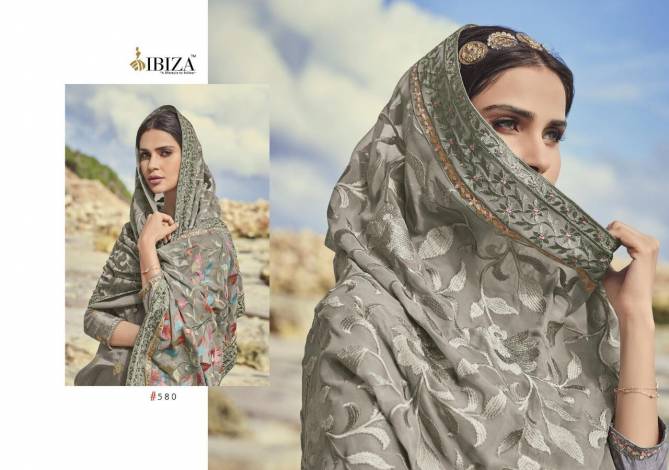 Ibiza Enara Fancy Festive Wear Pure Russian Silk Jacquard Designer Heavy Dress Material Collection
