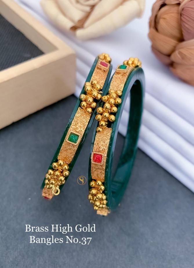 Designer Antique High Gold Plated Fancy Bangles Catalog
