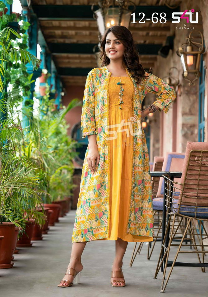 S4u D No 12-68 Fancy Gorgeous Look Designer Kurti Catalog