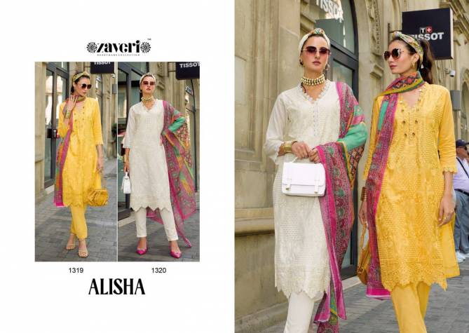 Alisha By Zaveri Cotton Embroidery Surat Readymade Suits Wholesale Market
