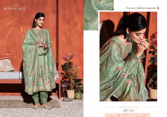 Mumtaz Ulfat New Festive Wear Jam Satin Designer Latest Dress Material Collection