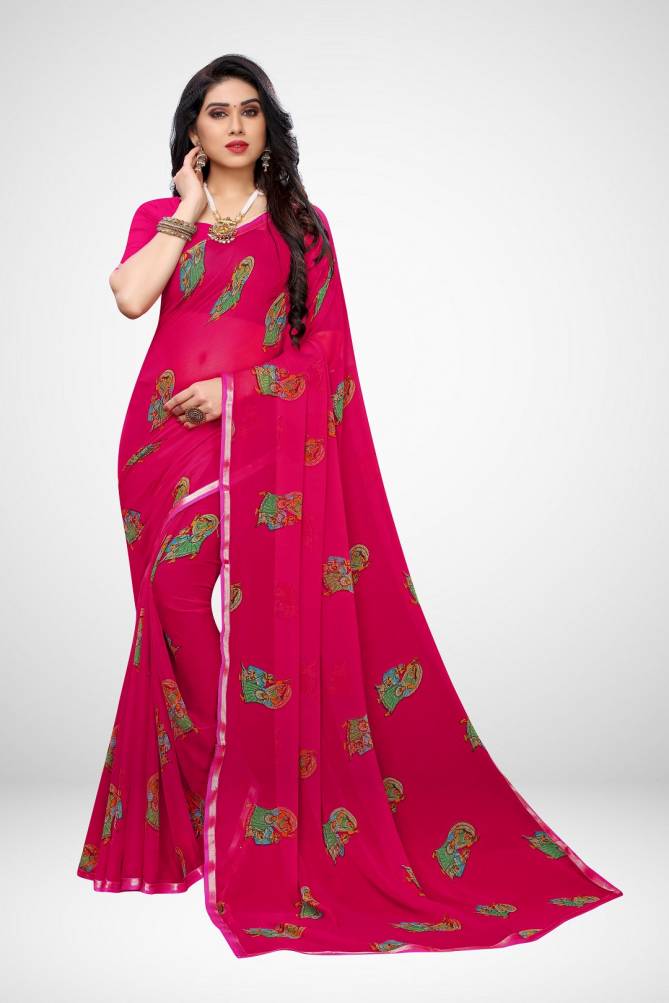 Queen 1 Exclusive Collection Of Daily Wear Casual Wear Chiffon Printed Saree