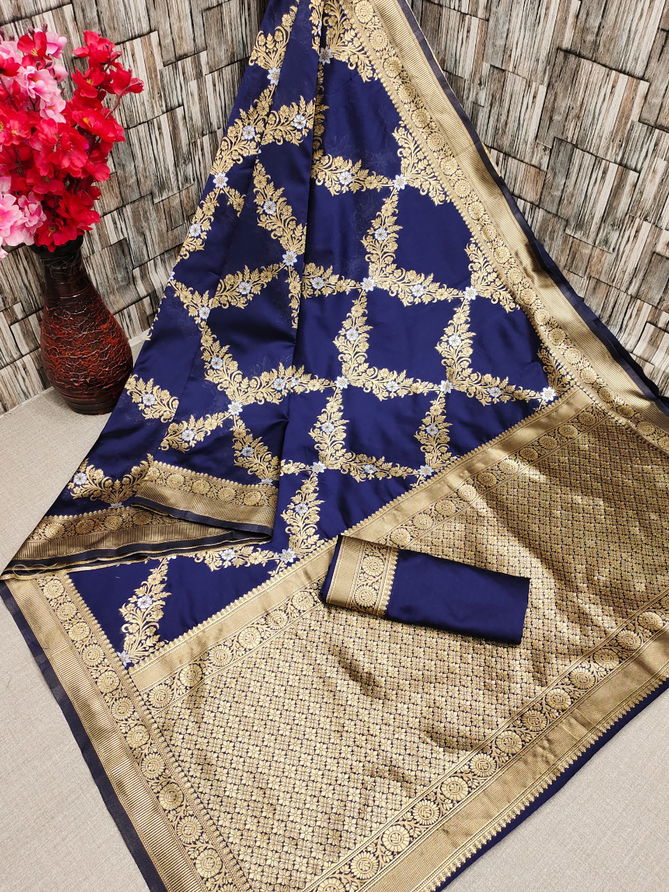 Maahi 3 Latest Fancy Designer Heavy Casual Wear Banarasi Silk Saree Collection
