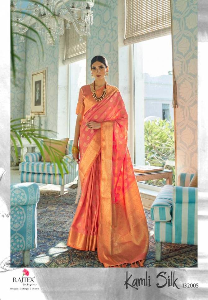 Rajtex Kamli Silk Latest Designer Collection Fancy Wedding Wear Heavy Silk Sarees