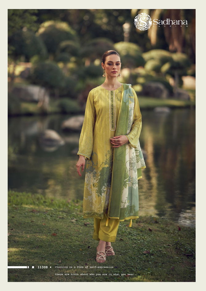 Iliana By Sadhana Musline Silk Printed Dress Material Orders In India