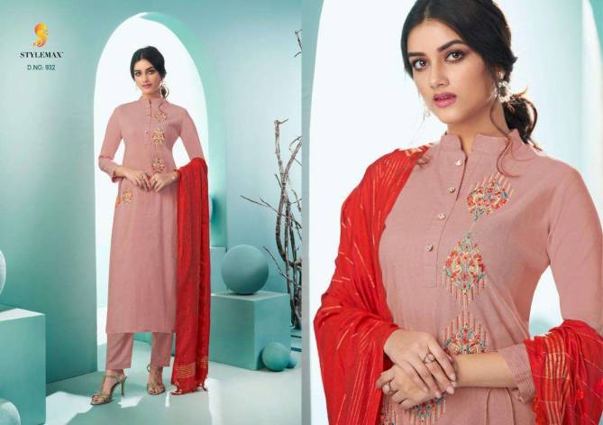 Stylemax Anupama 1 Premium Festive Wear cotton With Embroidery Ready Made Collection
