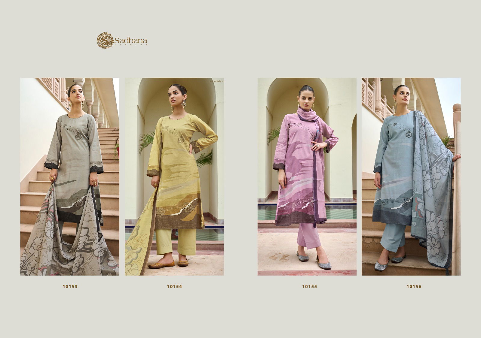 Samyukta By Sadhana Shimmer Muslin Silk Digital Printed Dress Material Wholesale Market