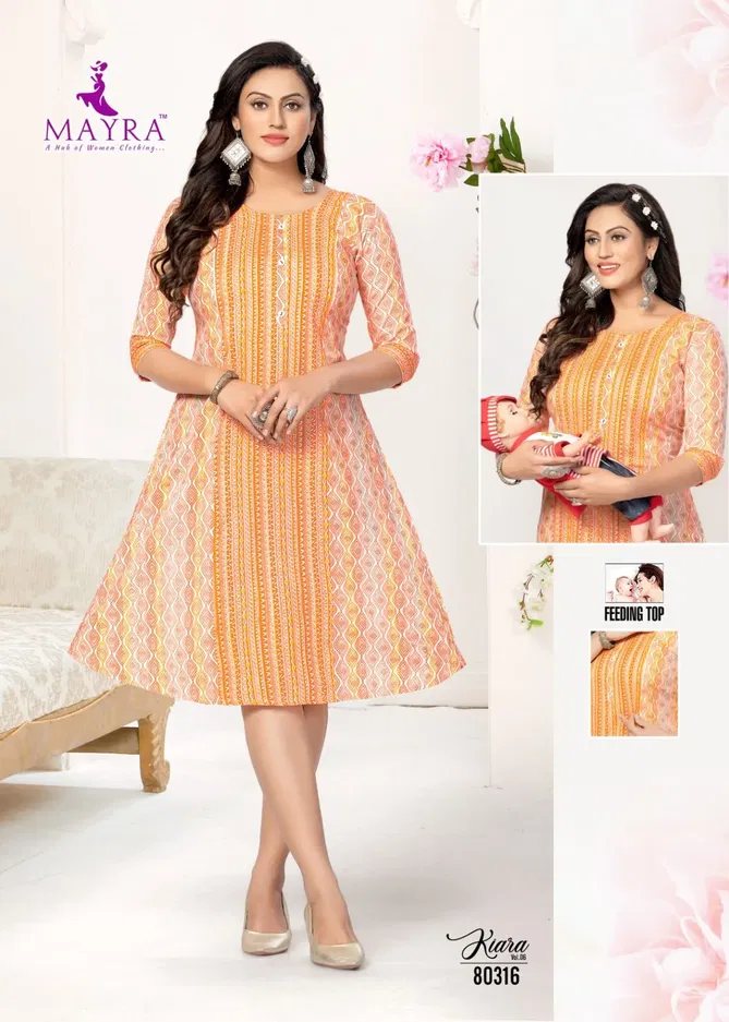 Mayra Kiara Vol 6 Printed Feeding Kurti Catalog
