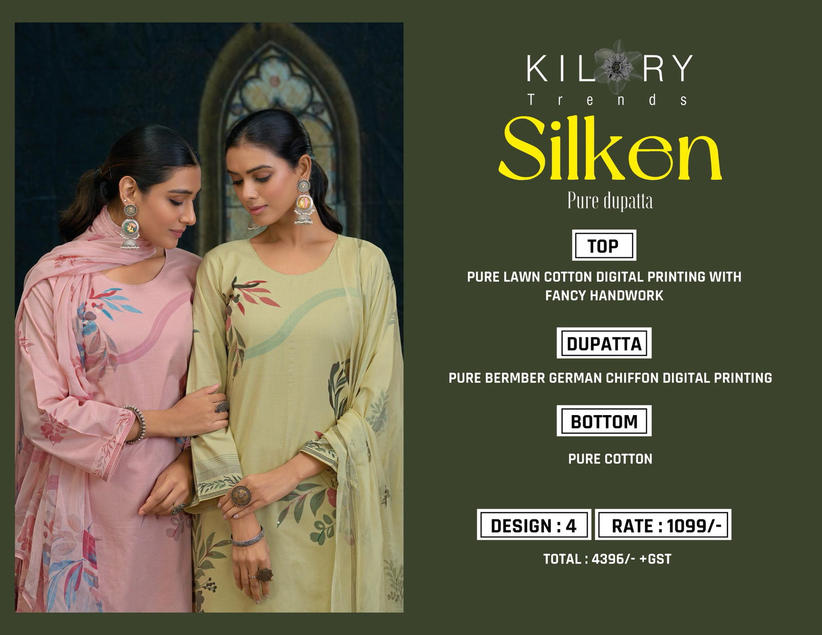 Silken By Kilory Lawn Cotton Digital Printed Salwar Kameez Online Wholesale