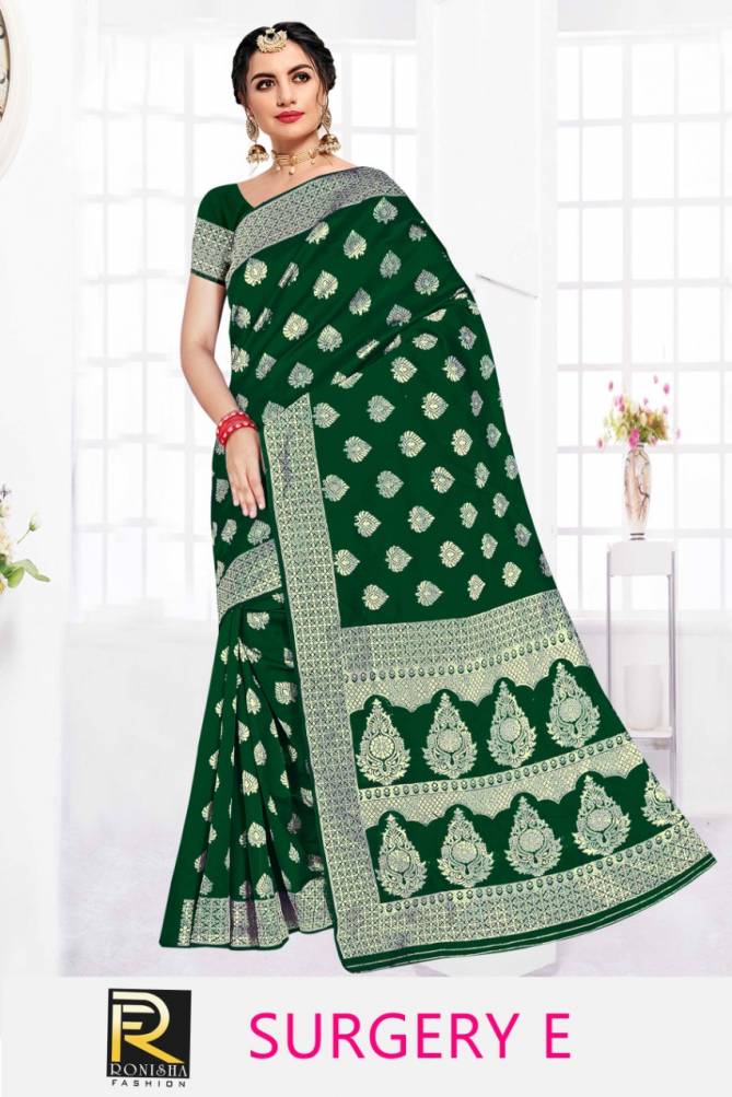Ronisha Surgery Festive Wear Silk Designer Fancy Saree Collection
