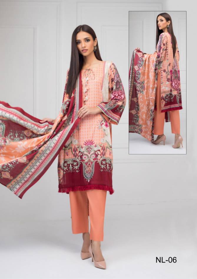 Nikhaar Karachi Cotton Printed Designer Casual Regular Wear Luxury Dress Material Collection
