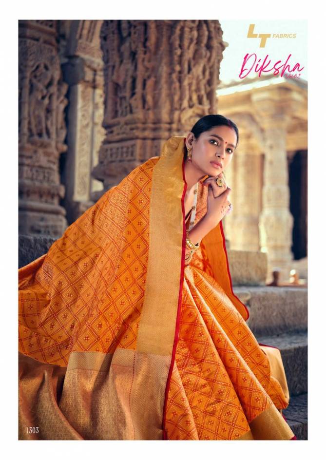 Lt Diksha 2 Latest Fancy Designer Casual Wear Patola Silk Saree Collection
