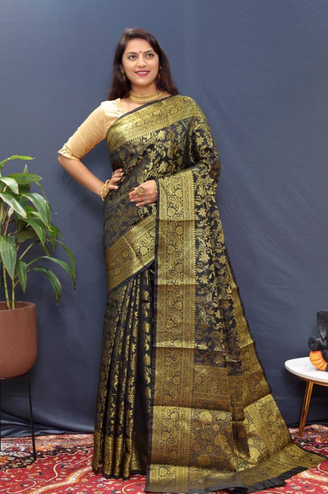 Mandakini Silk 4 Lichi Silk Designer Sarees Catalog