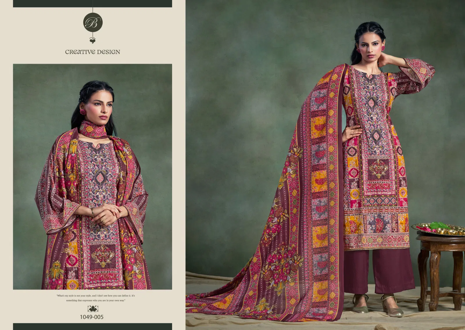 Suhana By Belliza Viscose Rayon Printed Dress Material Exporters In India