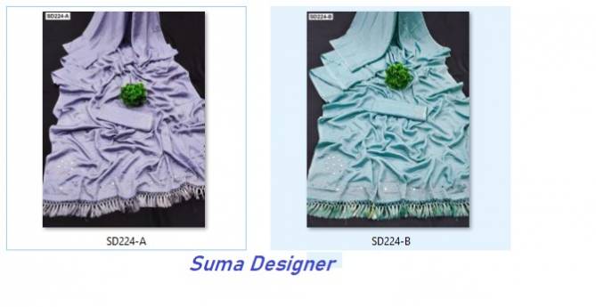 SD 224 A and SD 224 B by Suma Designer Chinnon Saree Exporters In India