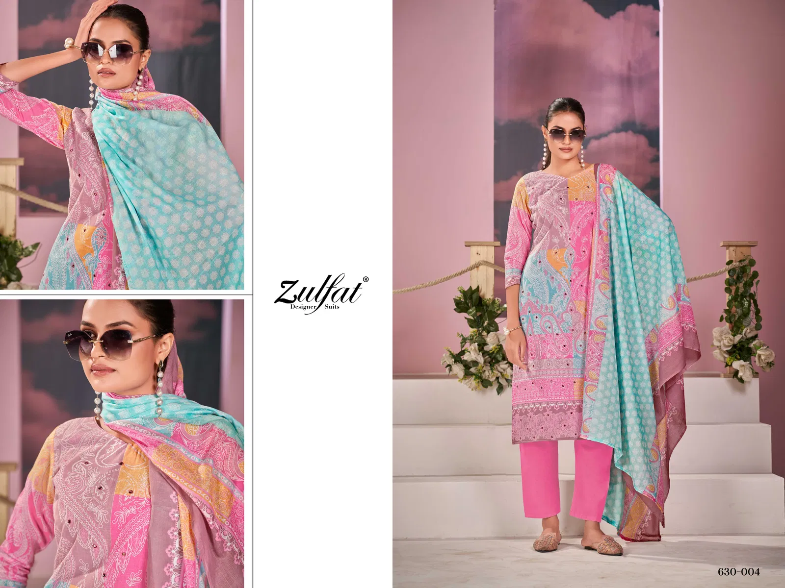 Summer Breeze Zulfat Cotton Printed Designer Dress Material Wholesale Online