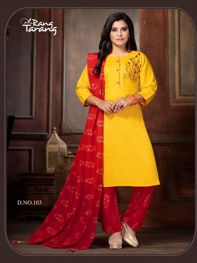 Rang Tarang Turning Point Latest Designer Regular Wear Rayon Ready Made Salwar Suit Collection 