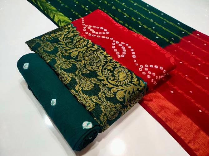 Nemi Jacquard Bandhani Fancy Wear Cotton Printed Dress Material Collection