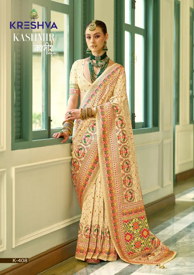 Kashmir Vol 1 By Kreshva Banarasi Silk Wedding Wear Sarees Orders In India