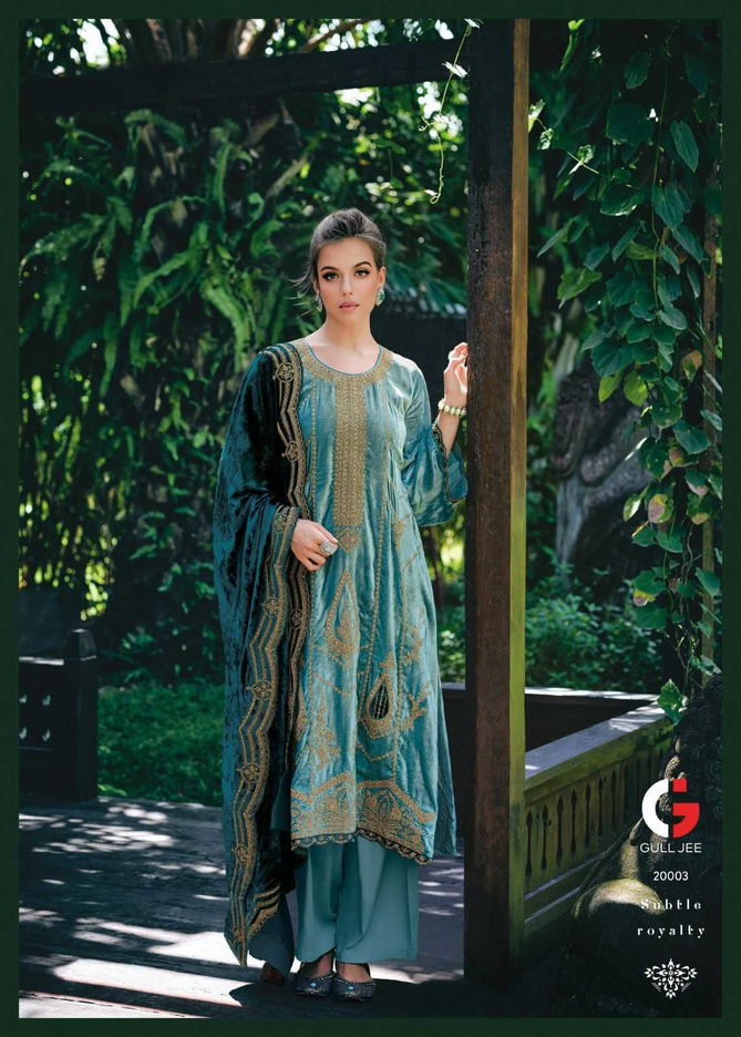 Gul Nasreen By Gull Jee Velvet Salwar Kameez Wholesale In India